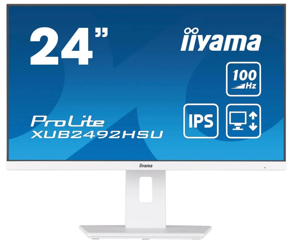 

Монитор 23,8" Iiyama XUB2492HSU-W6 ProLite белый IPS LED 0.4ms 16:9 HDMI M/M матовая HAS Piv 250cd 178гр/178гр 1920x1080 100Hz DP FHD USB, XUB2492HSU-W6