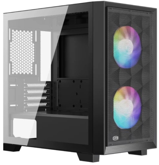 

Корпус mATX PCCooler C3D310 BK ARGB без БП, боковая панель из закалённого стекла, 2*USB 3.0, C3D310 BK ARGB