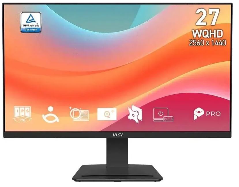 

Монитор 27" MSI PRO MP273Q E7 9S6-3PB4CH-278 2560x1440, IPS, 4ms, 250cd/m2 1000:1, 75Hz, 2*HDMI, DP, ExPSU, Vesa 100, Black, PRO MP273Q E7