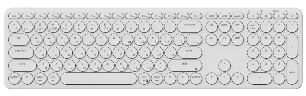 Клавиатура беспроводная Keychron B5 Pro B5P-K8-RU ультратонкая, 112 клавиш, ножничные переключатели, цвет Ivory White