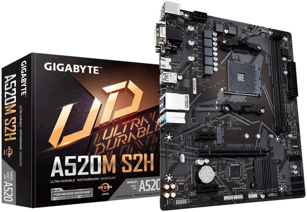 Изображение товара Материнская плата GIGABYTE A520M S2H Micro-ATX AM4