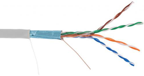 

Кабель витая пара F/UTP 5e кат. 4 пары Netlan EC-UF004-5E-PVC-GY 24AWG(0.48 мм), медь, одножильный (solid), внутренний, PVC, нг(B), серый, уп/305м, EC-UF004-5E-PVC-GY