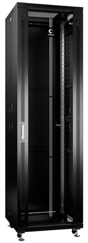 

Шкаф напольный 19", 42U Cabeus SH-05C-42U60/60-BK телекоммуникационный 600x600x2055mm (ШхГхВ) передняя стеклянная и задняя сплошная металлическая двер, SH-05C-42U60/60-BK