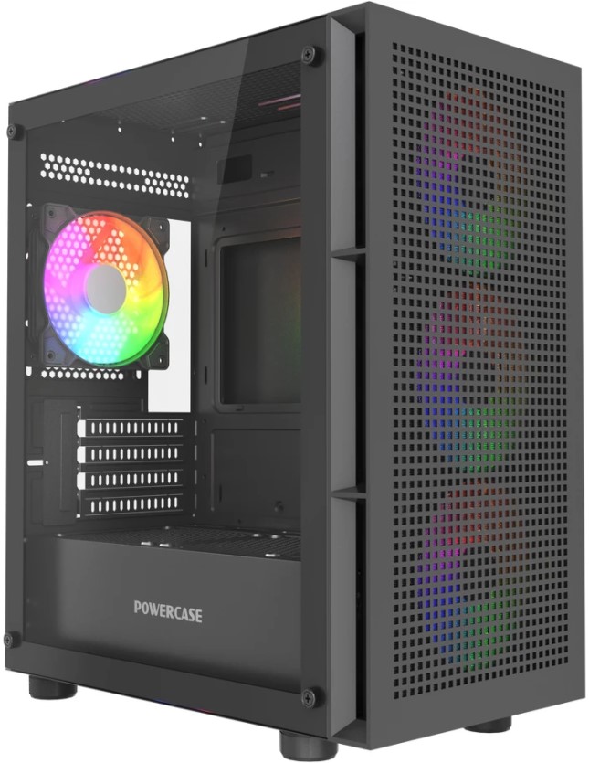 

Корпус mATX Powercase Mistral Micro EM17 черный, без БП, боковая панель из закалённого стекла, USB 3.0, 2*USB 2.0, Mistral Micro EM17
