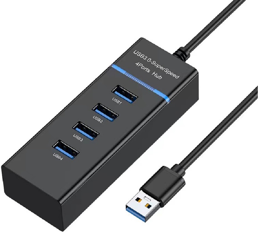Концентратор USB 3.0 BION BXP-A-USBA-MULTI-04 4 порта. Поддержка Plug&Play. Длина провода 50 (± 3) см. LED-подсветка