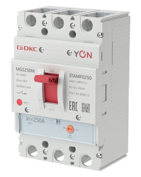 Изображение товара Автоматический выключатель DKC MGS250N-3TAMF0250