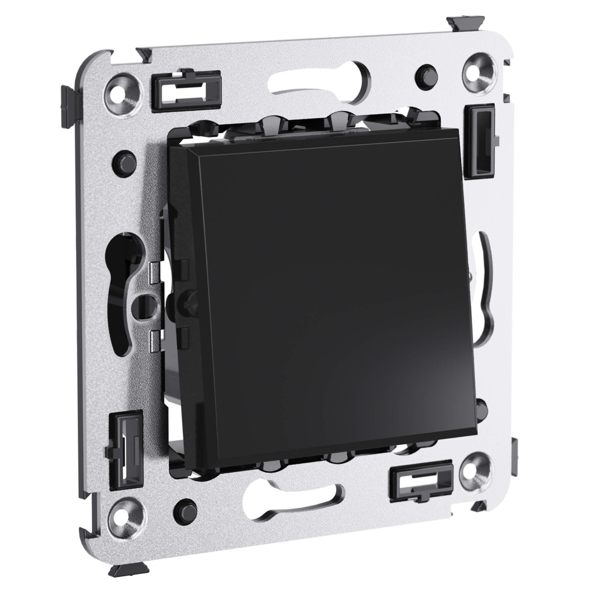 

Выключатель DKC 4402103 в стену, одноклавишный, "Чёрный квадрат", "Avanti", 4402103