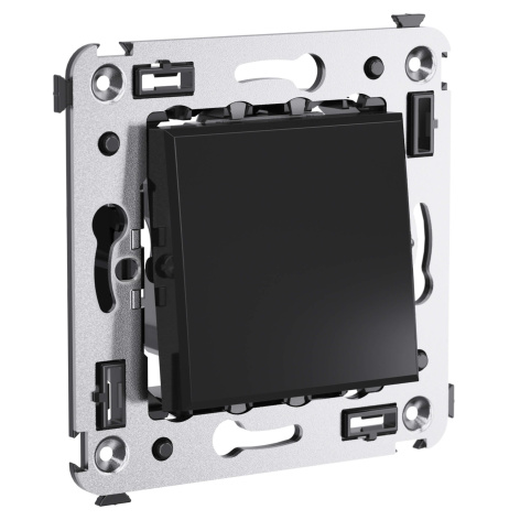 Изображение товара Одноклавишный скрытый выключатель DKC 4402103 серии Avanti черный