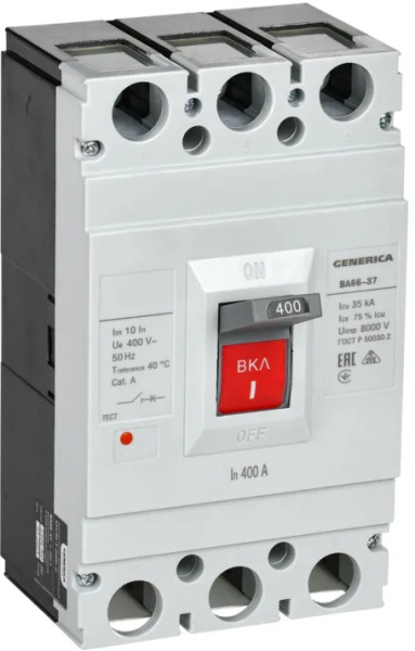 Изображение товара Автоматический выключатель в литом корпусе GENERICA SAV40-3-0400-G