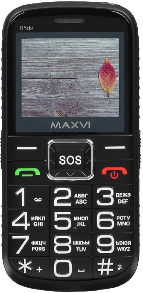 

Мобильный телефон MAXVI B5ds 4620039118949 up black, B5ds