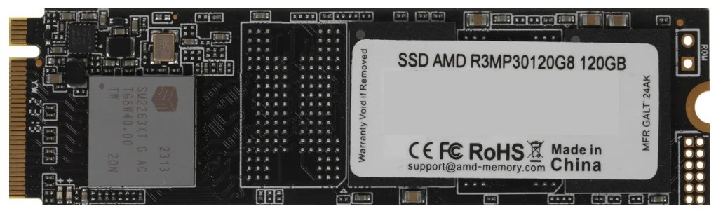 

Накопитель SSD M.2 2280 AMD R3MP30120G8 120GB, 1800/1250MB/s, R3MP30120G8