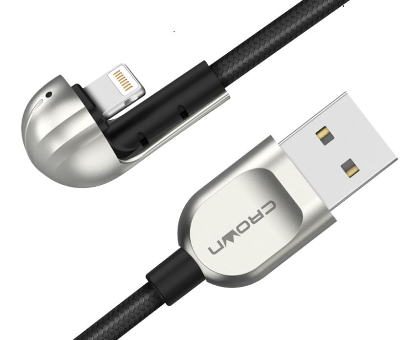 

Кабель Crown CMCU-012L CM000003800 USB - Lightning black, CMCU-012L
