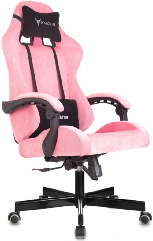 

Кресло игровое Knight Terminator Pk розовое Velvet 36 крестовина металл., Terminator Pk