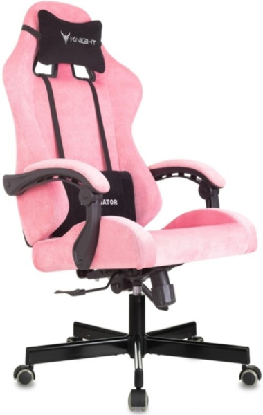 Изображение товара Игровое кресло Knight Terminator Pk розовое с подголовником и механизмом качания