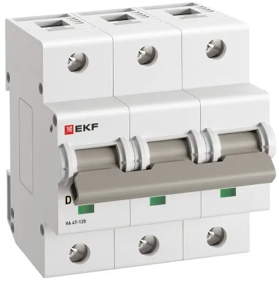 

Автоматический выключатель EKF mcb47125-3-125D 3P 125А (D) 15кА ВА 47-125 PROxima, mcb47125-3-125D