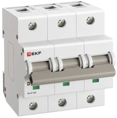 Изображение товара Автоматический выключатель EKF mcb47125-3-125D IP20 125 А 3 полюса