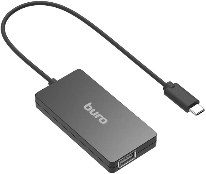 

Разветвитель Buro BPH-C-1730 BU-USBC-HUB-4U21 USB-C 4порт. черный (2021255), BPH-C-1730