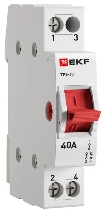 

Переключатель трехпозиционный EKF TPS140 1P 40А PROXIMA, TPS140