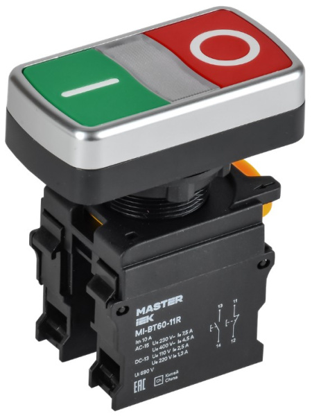 Кнопка IEK MI-BT60-11R-3-21-K51