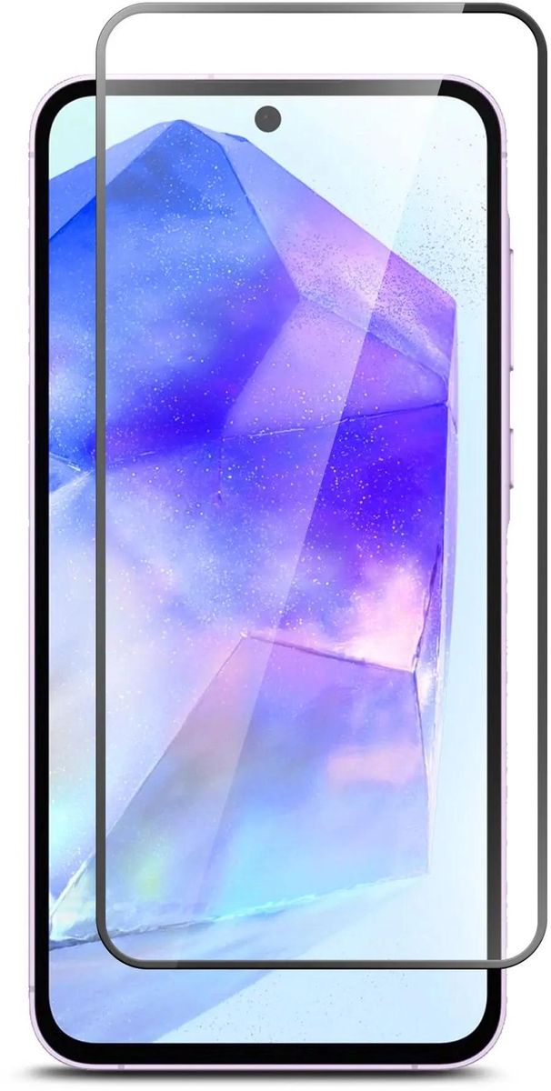 

Защитное стекло BoraSco 72905 для Samsung Galaxy A35/ A55 черная рамка, 72905