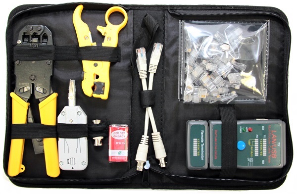 

Набор инструментов 5bites TK032 LY-T2008R, LY-T2020B, LY-T352, LY-CT011, RJ11+RJ45 PLUGS, TK032