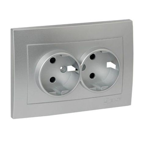 Изображение товара Накладка розетки EKF серии Валенсия двойная без заземления
