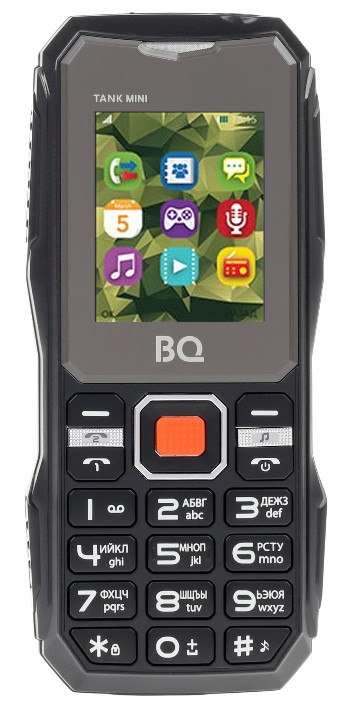 

Мобильный телефон BQ 1842 Tank mini Black 1.77 ", BT, 0.08MP, SIM: 2, 1500 mAh, 1842 Tank mini Black