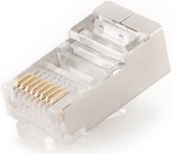 

Коннектор Cablexpert PLUG5SP/10 RJ-45 (8P8C) универсальный кат.5e экранированная, контакты 30 микродюймов" (10 шт.), PLUG5SP/10
