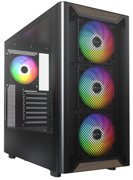 Изображение товара Корпус Montech XR WOOD BLACK стильный металл и дерево Mid Tower