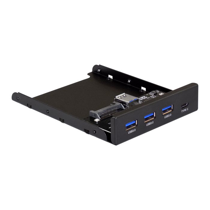 

Планка Exegate U3H-623 EX283579RUS USB на переднюю панель, 3,5", 3*USB3.0+1*TypeC, черная, металл, подсоединение к мат. плате, U3H-623