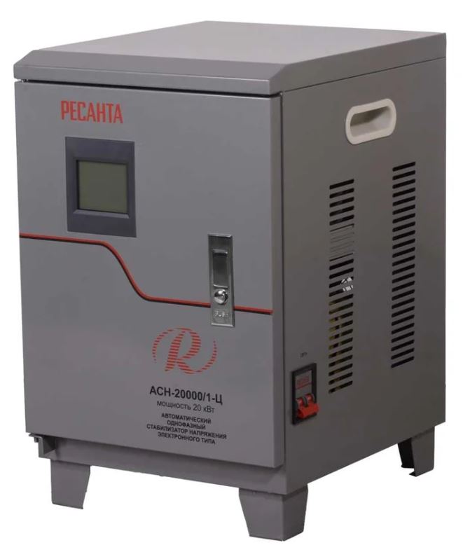 

Стабилизатор Ресанта 63/6/19 АСН-20000/1-Ц однофазный, электромеханический 220В 20000Вт вх.:140-260В, 63/6/19