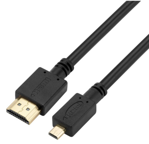 Изображение товара Интерфейсный кабель GoPower HDMI MicroHDMI 1 м для видеоустройств