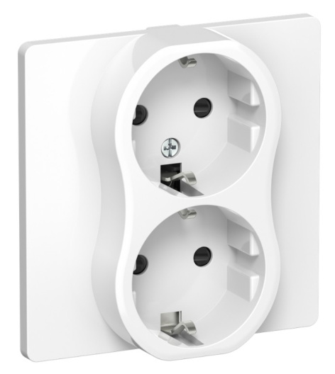 Изображение товара Розетка двухместная с заземлением IEK FI-R24C-16-1-K01
