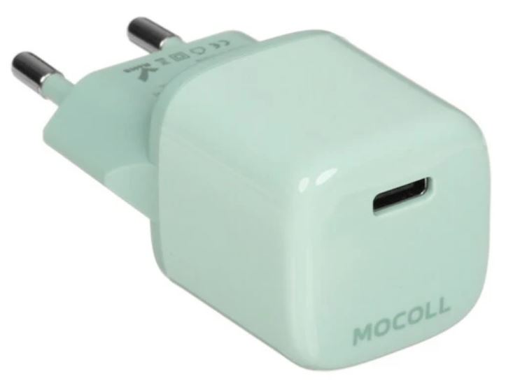 

Зарядное устройство сетевое MOCOLL 20WFG 20W Flash Series Type-C Зелёный, 20WFG