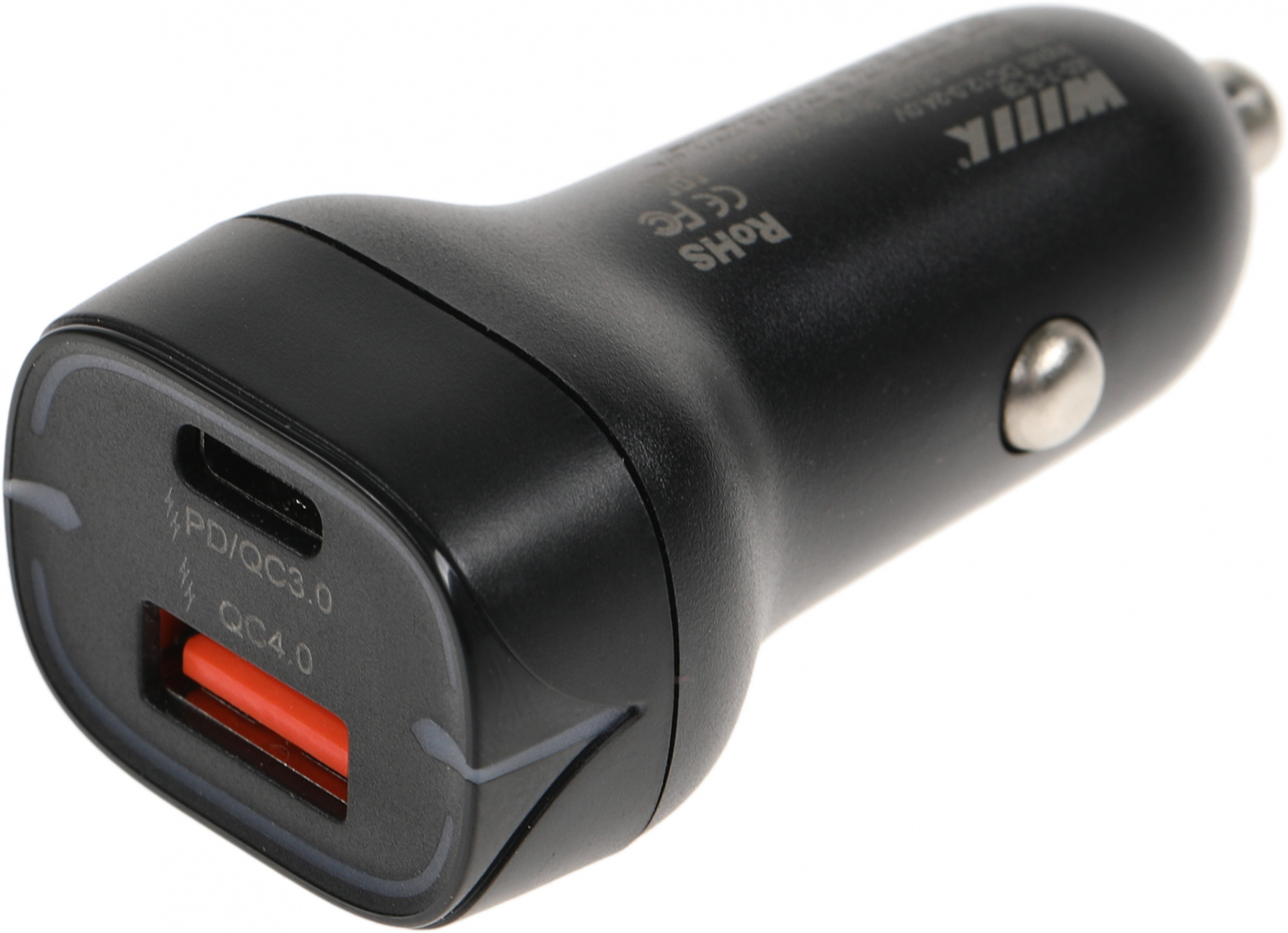 

Зарядное устройство автомобильное Wiiix UCC-7-2-08 3A+2A PD+QC универсальное черный, UCC-7-2-08