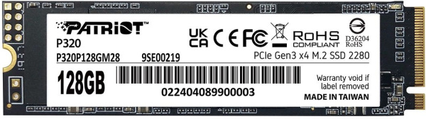 фото Накопитель SSD M.2 2280 Patriot Memory P320 в Уфе 128 ГБ