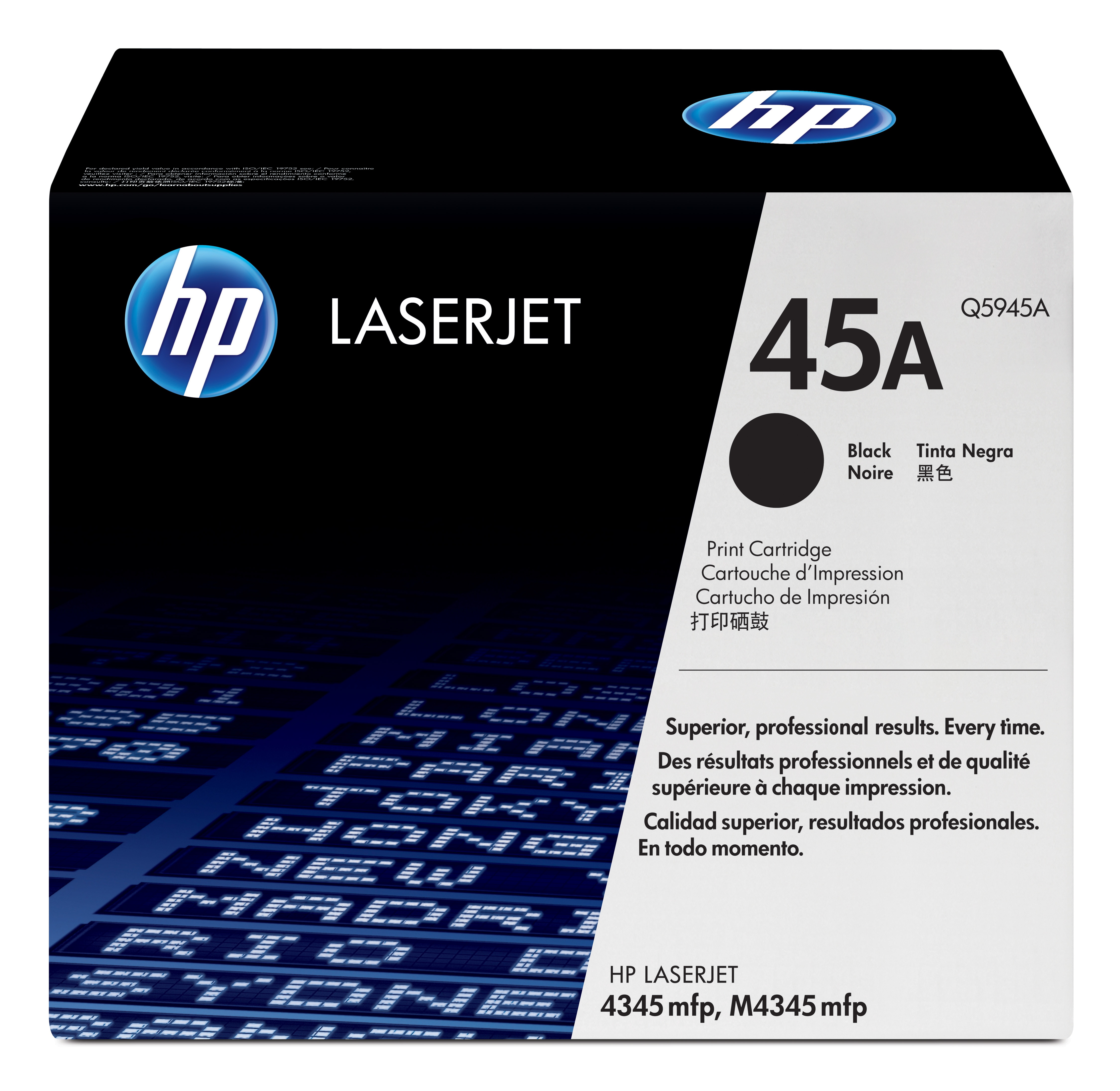 

Картридж HP 45A Q5945A для LJ 4345mfp, черный (up to 18,000 pages), 45A