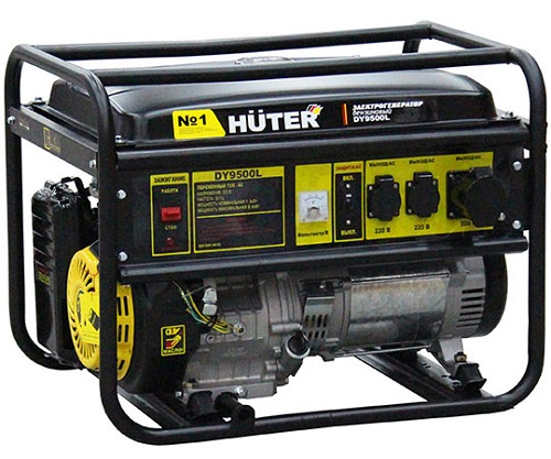 Изображение товара Генератор Huter DY9500L бензиновый мощный надежный с ручным запуском