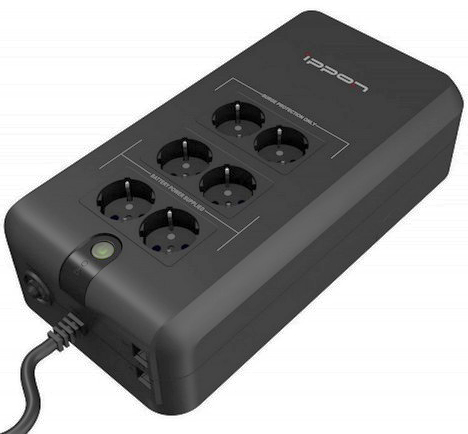 

Источник бесперебойного питания Ippon Back Verso 800 751623 800VA/400W, 6*EURO, Back Verso 800