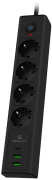 фото Сетевой фильтр  Cablexpert EXN-4-CU2-B-2