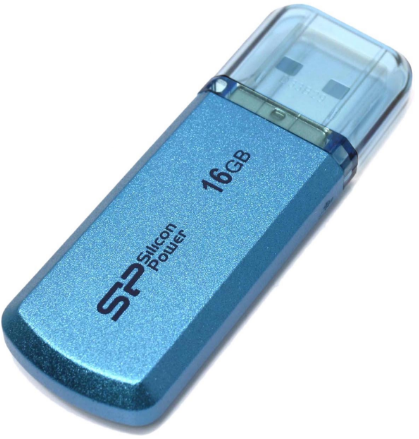 

Накопитель USB 2.0 16GB Silicon Power Helios 101 SP016GBUF2101V1B синий, Helios 101