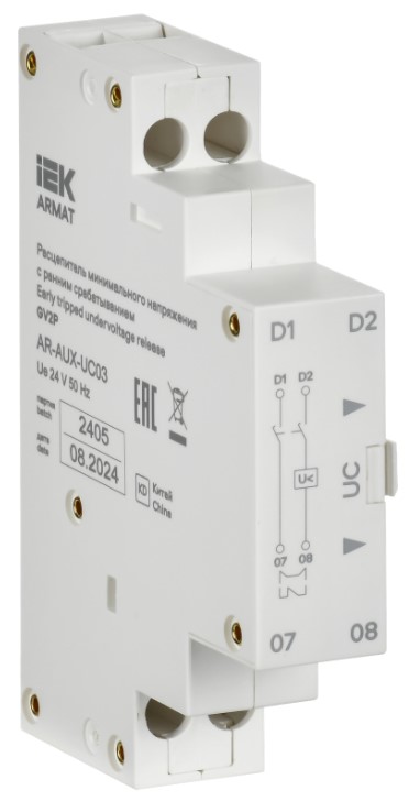 

Расцепитель минимального напряжения IEK AR-AUX-UC03 ARMAT с ранним срабатыванием 24В GV2P, AR-AUX-UC03