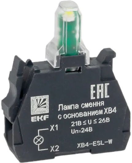 

Лампа сменная c основанием EKF XB4-ESL-W XB4 белая 24В, XB4-ESL-W