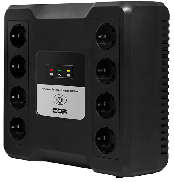 Источник бесперебойного питания CBR CTL-800B-8F-LDK CRYSTAL CTL-800 (Line Interactive, 800 VA / 480 W 8 x EURO, 8 с резервированием и фильтрацией, Br