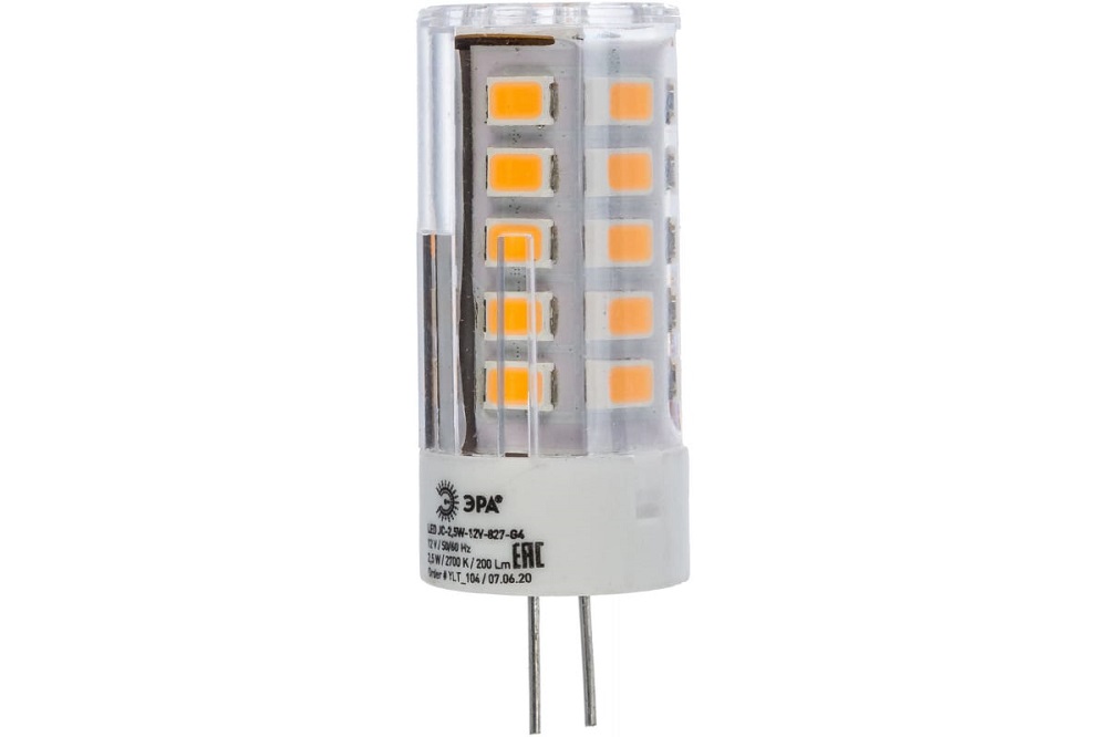 

Лампа светодиодная ЭРА Б0033191 LED JC-2,5W-12V-827-G4 (диод, капсула, 2,5Вт, тепл, G4), Б0033191