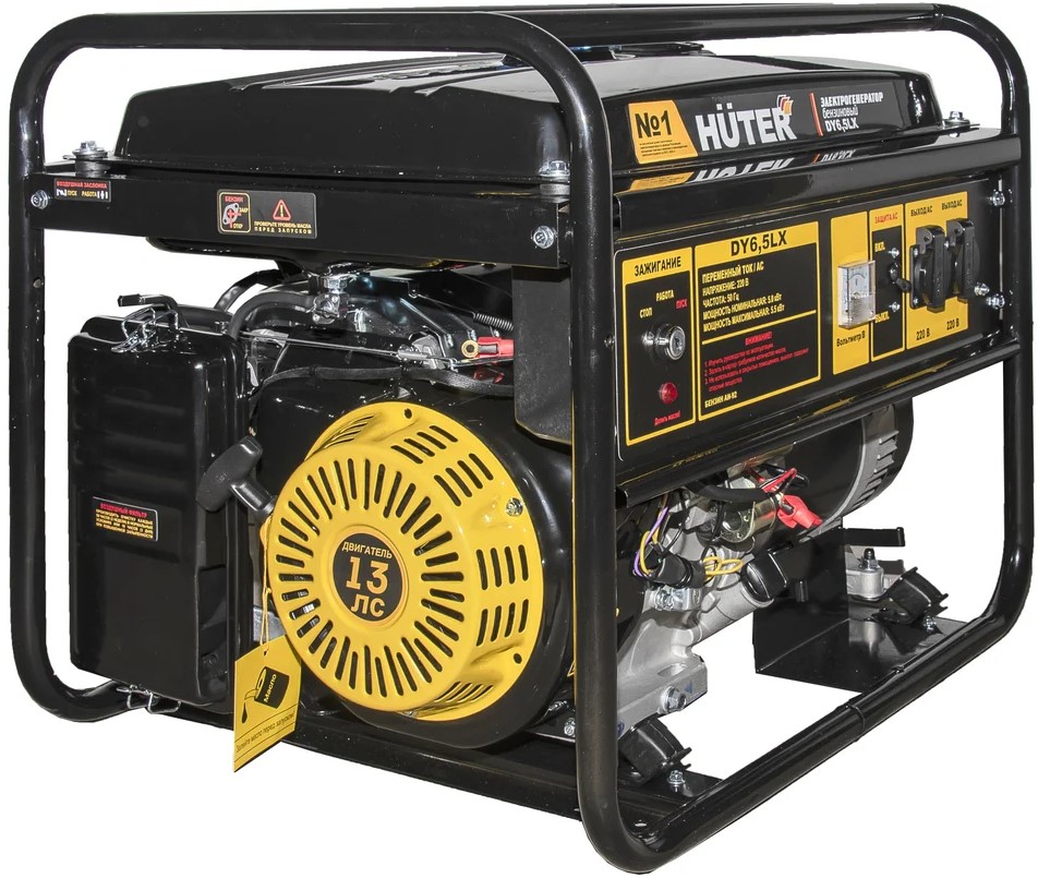 

Генератор бензиновый Huter DY6,5LX 64/1/75 электростартер, DY6,5LX