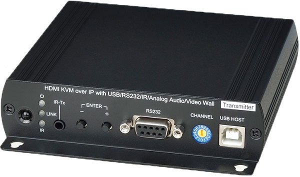 

Передатчик SC&T HKM02BT KVM: HDMI, USB, аудио, RS232 и ИК сигналов по Ethernet до 150м (CAT5e/CAT6). Позволяет передавать HDMI(1080p и 1920x1200 (WUXG, HKM02BT