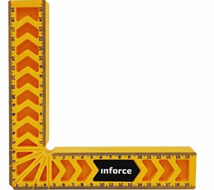 

Угольник Inforce 06-11-80 прижимной из полимера 200х200, 06-11-80