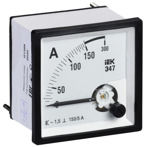 Изображение товара Амперметр IEK IPA20-6-0150-E для переменного тока 150 А монтаж на панель