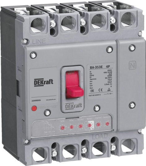 Изображение товара Автоматический выключатель DEKraft 22666DEK литой корпус